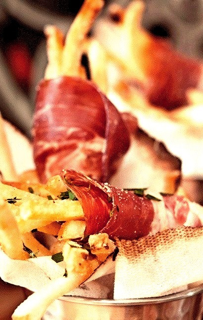 Prosciutto Wrapped Truffle Fries