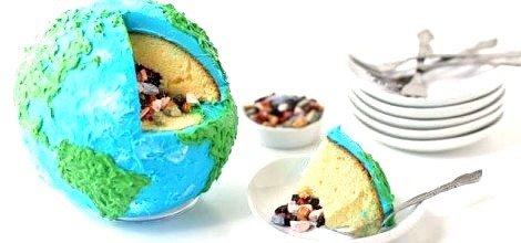Earth Cake With Rock Candy Core Tablespoon
