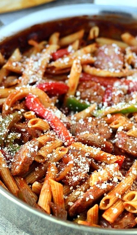 Italian Sausage & Peppers with Penne